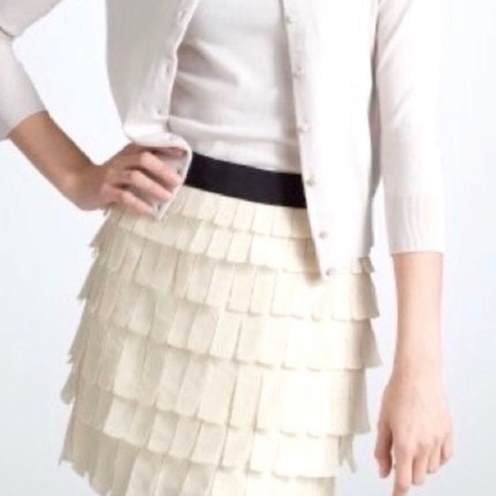 JCrew A line Tiered Brisque Skirt